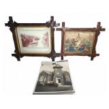 Two Framed Pictures and Photograph