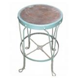 Metal and Wood Stool 14.5' x 24'