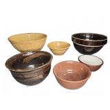 Stoneware Mixing Bowls Assorted Colors