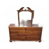 Wooden Dresser with Mirror, 66ï¿½x18ï¿½x34ï¿½