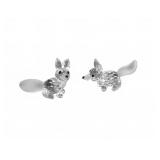 Swarovski Crystal Fox Figurines with Boxes