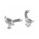 Swarovski Crystal Goose Figurine Pair with Boxes