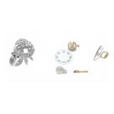 Crystal Hermit Crab and Miniature Tableware Set