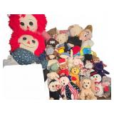 Plush Dolls and Beanie Babies Lot