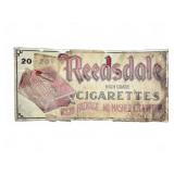 Reedsdale Cigarettes Tin Advertising Sign