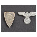 NAZI VISOR CAP EAGLE & BAYERISCHE TINNIE BADGE