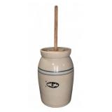Marshall Pottery in Texas Stoneware Churn 27'