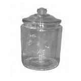 Clear Glass Storage Jar with Lid