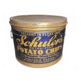 Schuler's Potato Chips Tin 12' Diameter