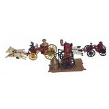 Cast Iron Fire Engine Replicas Lot