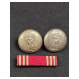 VICTORIAN LIVERY BUTTONS &  US GOOD CONDUCT BAR PN