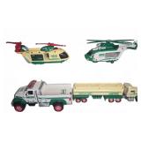 Hess Toy Truck and Helicopter Lot
