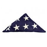 Triangular American flag display, 24' bottom