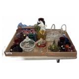 Colored Glass Tableware Lot