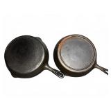 (2) Cast Iron Skillets