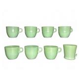 8 Fire-King Jadeite Cups