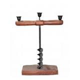 Candle Holder with Auger Drill Base