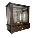 Christian Becker Balance Scale in Case 16.5x9x19'