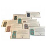 9 US Mint Statehood Quarters Panels