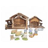 Nativity Set with Large Manger 18' x 9' x 12'