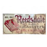 Reedsdale Cigarettes Tin Advertising Sign