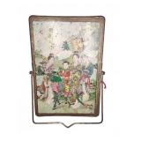 Decorative Metal Framed Mirror with Asian Motif
