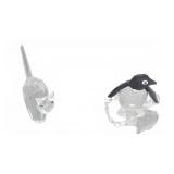 Swarovski Crystal Cat and Penguin Figures