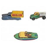 3 Tin Litho Toy Vehicles
