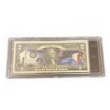 US $2 Bill with Gemini VII Mission Theme