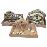 Three Nativity Scene Sets with Figurines