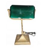 Green Glass Bankerï¿½s Desk Lamp