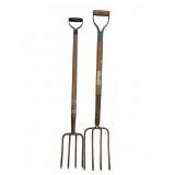 41ï¿½ Long Pitchforks Wooden Handles