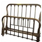Brass and Metal Bed Frame, 52ï¿½ Wide