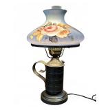 20' Tall Metal and Glass Table Lamp