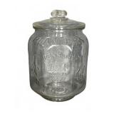 Planters Pennant Glass Peanut Jar 11'
