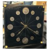US Coin Clock 7.5' x 7.5', Battery Operated
