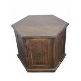 Hexagonal Wood Side Cabinet 25'ï¿½25'ï¿½21'