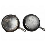 Victor and USA No. 8 Cast Iron Skillets