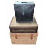 Three Storage Trunks, Mixed Materials, As Is