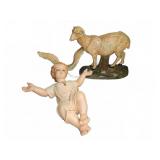 Nativity Set: Child, Lamb, and Angel Wings