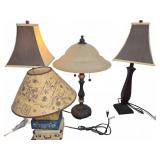 Four Decorative Table Lamps Assortment