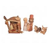 Mexican Handcrafted Clay Nativity Set