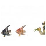 Lenox Art Glass Fish Figurines Set of 3