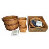 Longaberger Basket Collection with Accessories