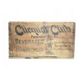 Clicquot Club Wood Beverage Crate 19x13x11 in
