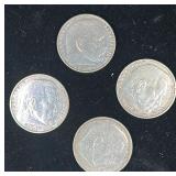 (4) Third Reich German Silver 2 Reichsmark Coins
