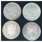 (4) US Silver Dollars