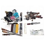 Hand Tools and Sharpening Stones Lot