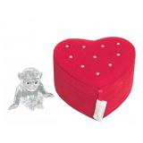 Swarovski Crystal Monkey Figurine And Ring Box