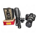 Camera and Optics Lot: Nikon, Kodak, Bushnell